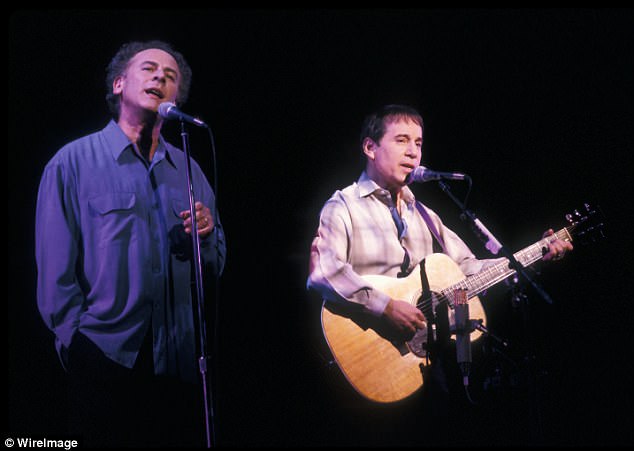Simon and Garfunkel, pictured above in 1993, have long had a love-hate relationship with each other. The biggest blow up came in 1993, when Simon's business manager had to to physically get between their dressing rooms to stop anything from happening.