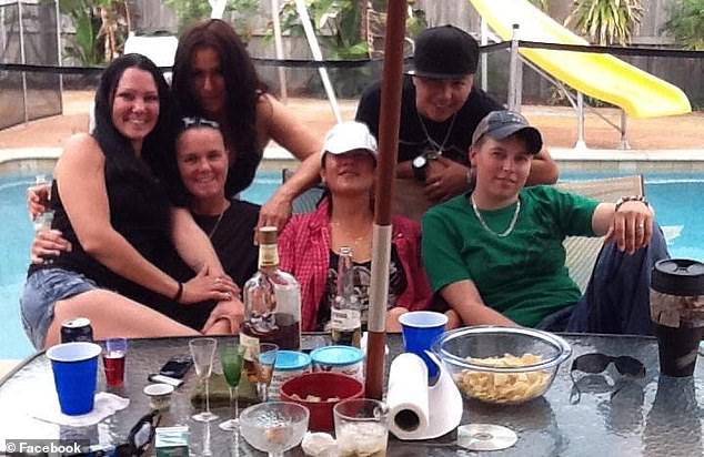 A year after she was released from prison in 2012, Lincks (center) was sipping drinks by a pool with her girlfriends