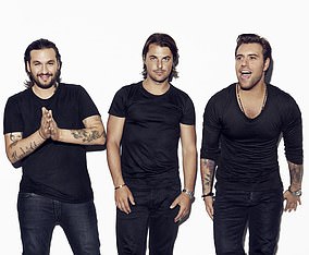 Tremendous trio: The the house music group consists of Axwell, Steve Angello and Sebastian Ingrosso (seen left to right)