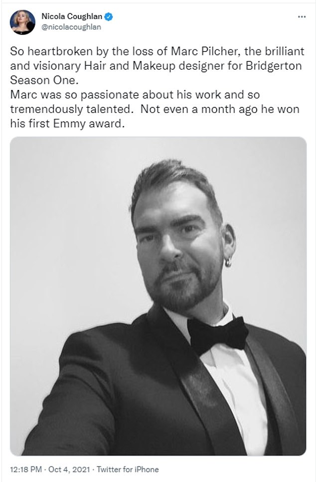 La estrella de Bridgerton, Nicola Coughlan, tuiteó un sentido homenaje al diseñador Marc