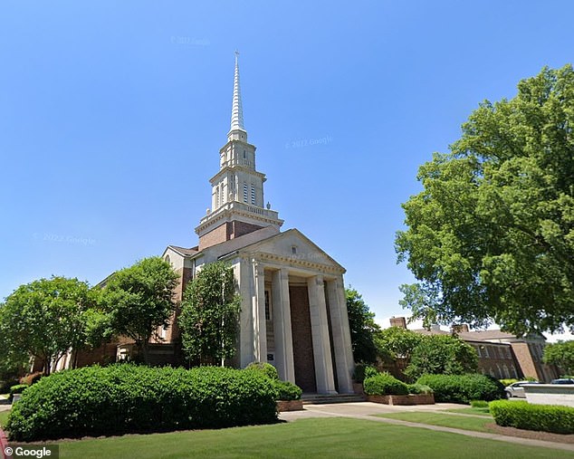 El funeral de Eliza Fletcher se llevará a cabo el sábado en la Segunda Iglesia Presbiteriana de Memphis (en la foto), donde conoció y se casó con su esposo Richard.