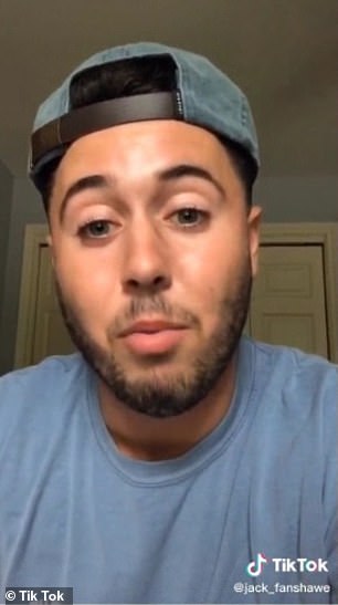 Volviéndose viral: Jack Fanshawe, de 22 años, de Nueva York, recurrió a TikTok el jueves para recitar en línea lo que se conoce como el acertijo 