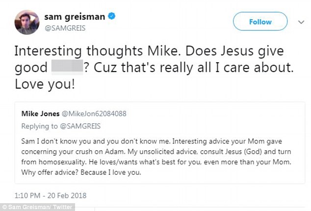 Sugerencia: Greisman participó en un interesante intercambio a través de Twitter el martes