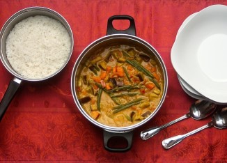 Curry de verduras del sur de la India Susan Harrell presentado