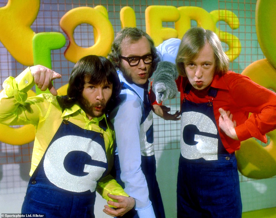 El programa de televisión Goodies (1970) con Bill Oddie (izquierda), Graeme Garden (centro) y Tim Brooke-Taylor (derecha)