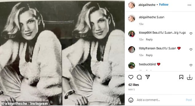Susan Bergam aparece en la página de Instagram de su hermana.  Bergam murió después de una batalla contra el cáncer cerebral en 2005
