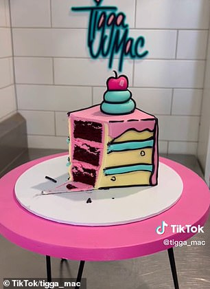 Tuvo que publicar otro video del corte del pastel para demostrar que en realidad era pastel.
