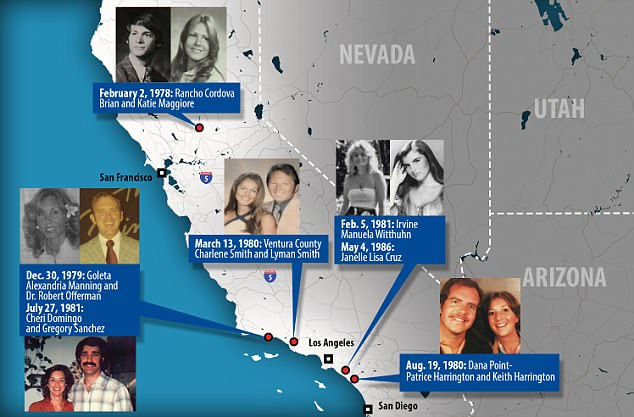 Décadas después de que terminara el reinado de terror del Golden State Killer, las pruebas de ADN vincularon a DeAngelo, casado y padre de tres hijos, con varios de los asesinatos.