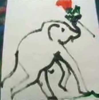pintura de elefante